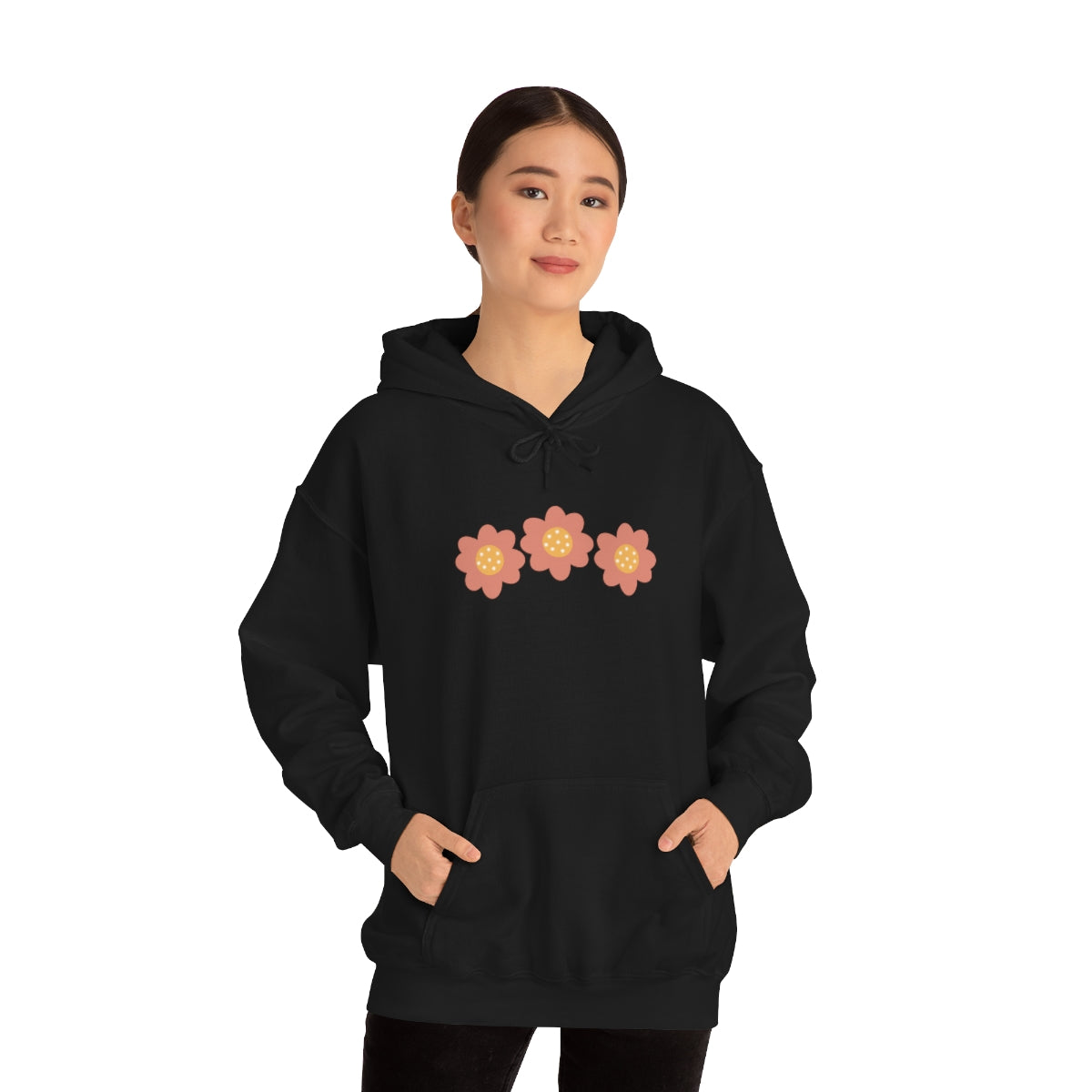 Hand drawn flower Hooded Sweatshirt