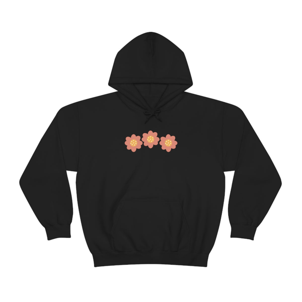 Hand drawn flower Hooded Sweatshirt