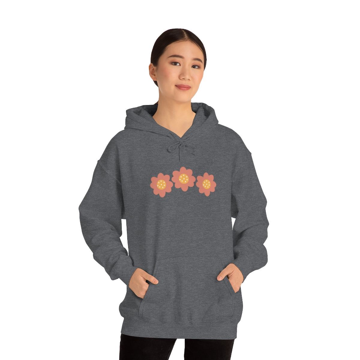 Hand drawn flower Hooded Sweatshirt