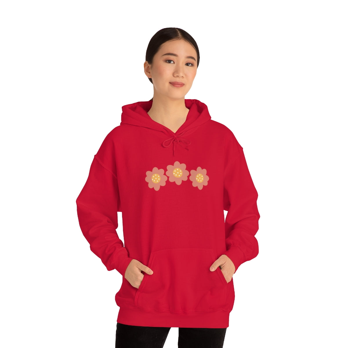 Hand drawn flower Hooded Sweatshirt