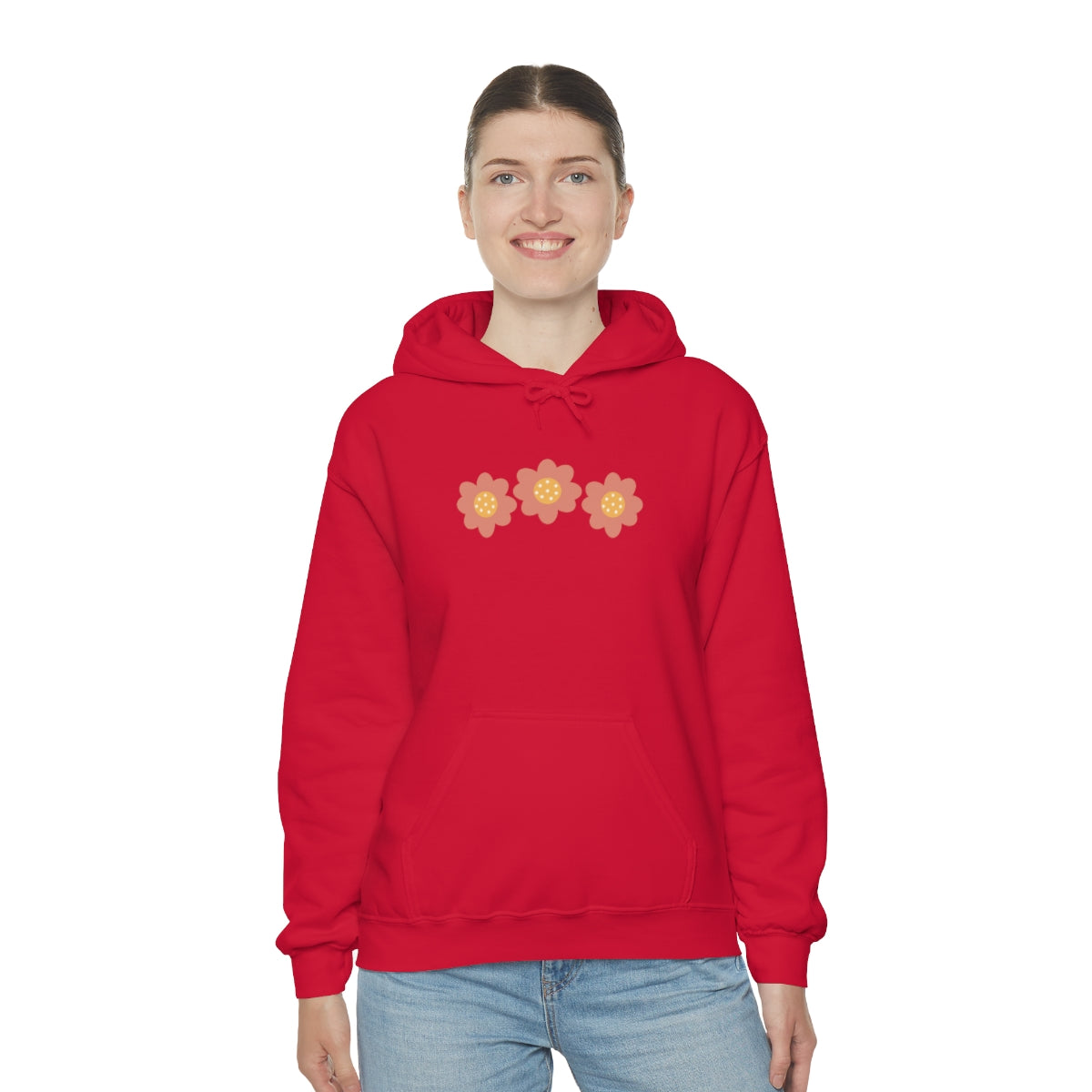 Hand drawn flower Hooded Sweatshirt