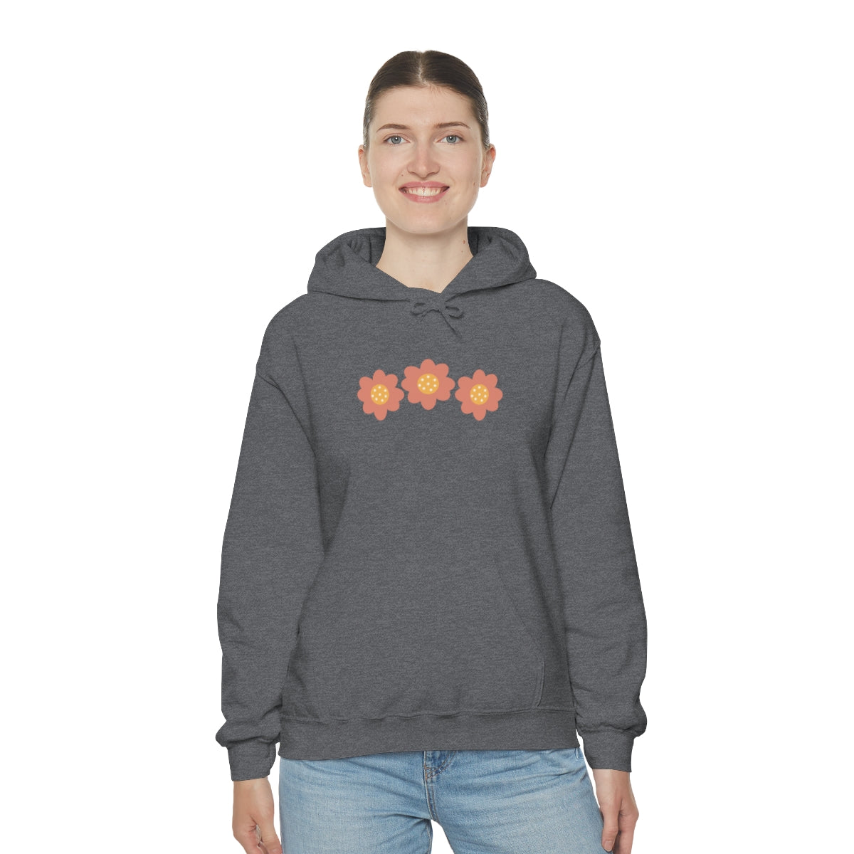 Hand drawn flower Hooded Sweatshirt