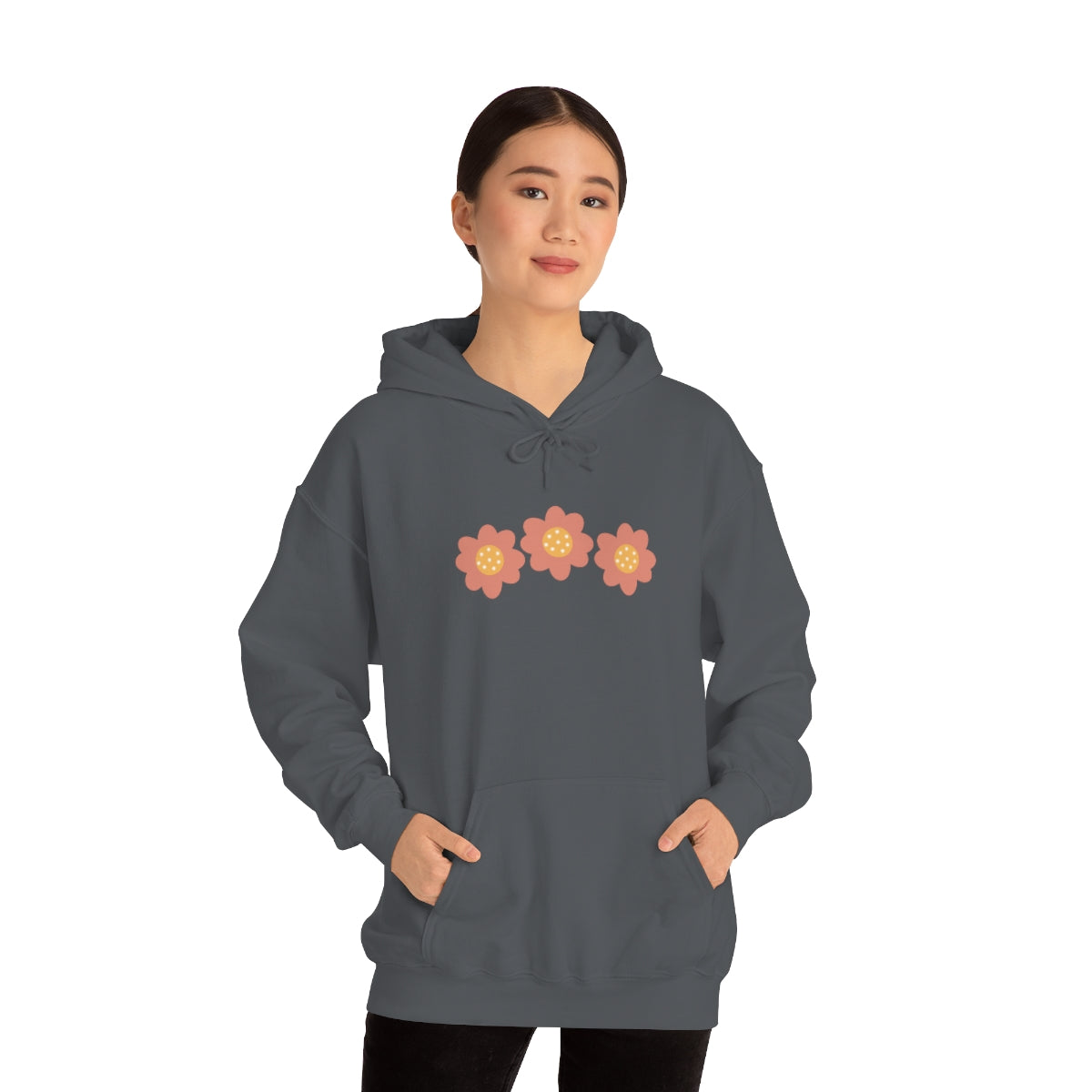 Hand drawn flower Hooded Sweatshirt