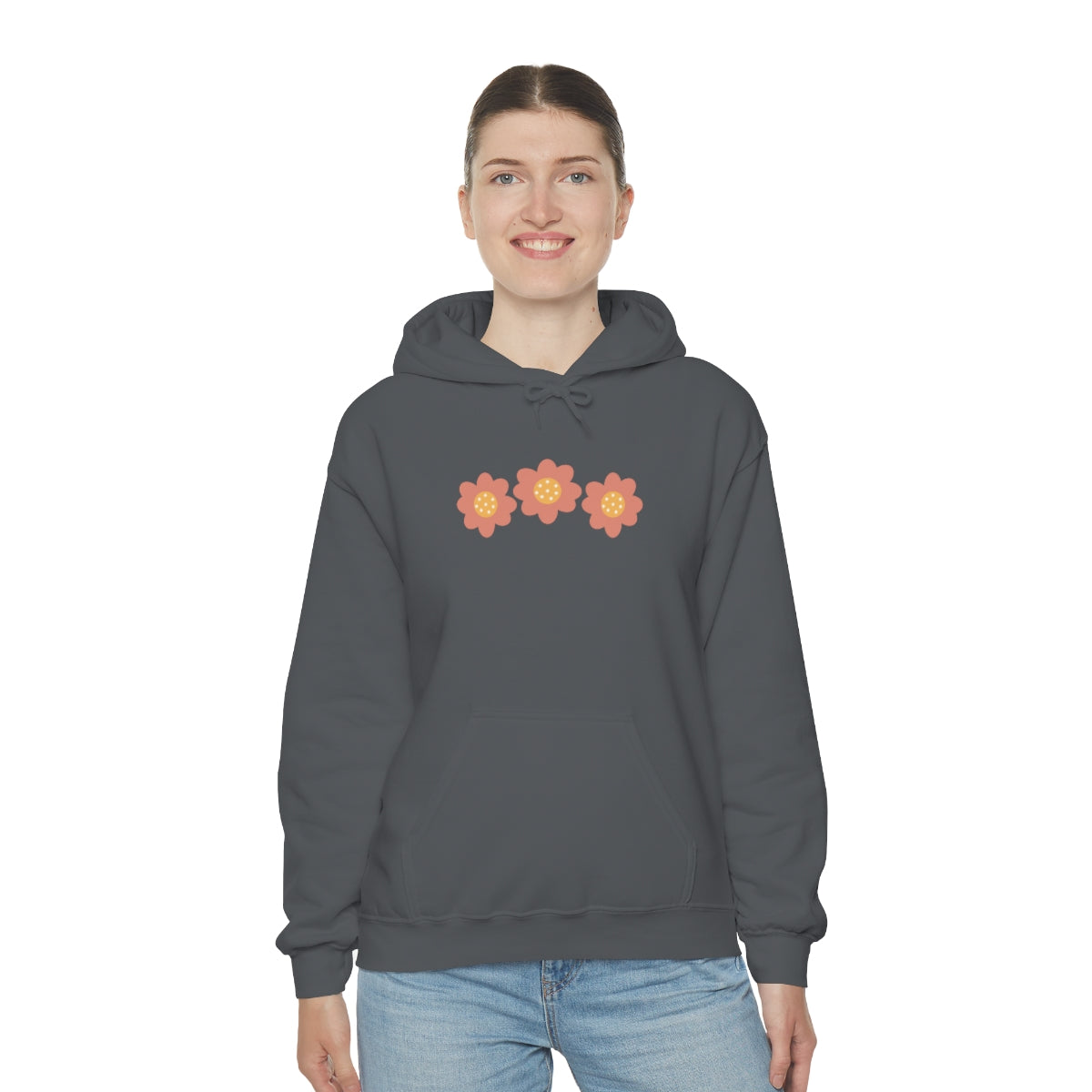 Hand drawn flower Hooded Sweatshirt