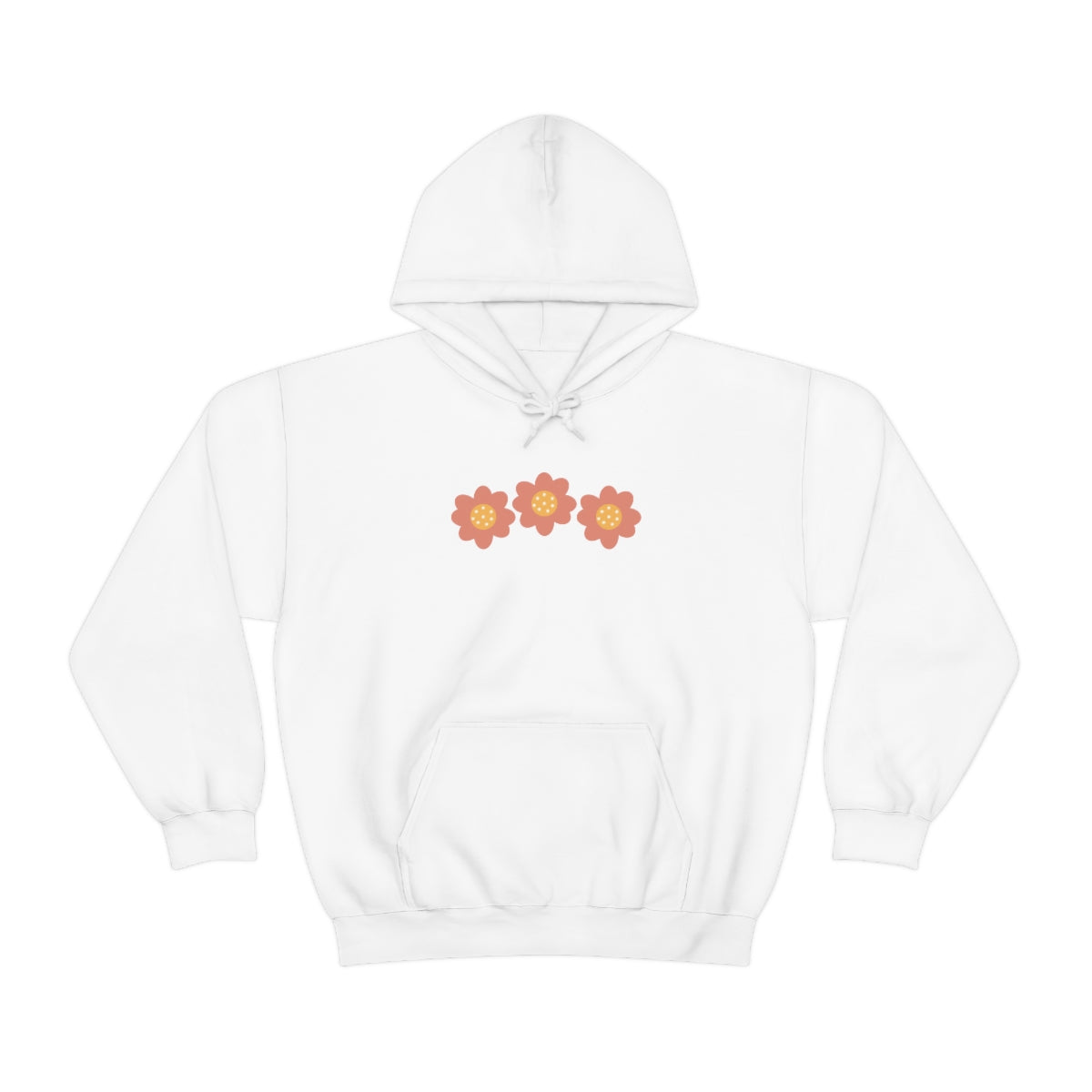 Hand drawn flower Hooded Sweatshirt
